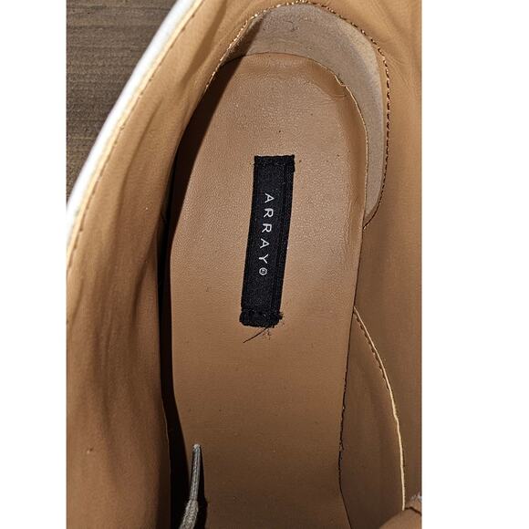 Array by Massey leather lace up ankle boots womens sz9M light grey butter soft - Picture 5 of 11